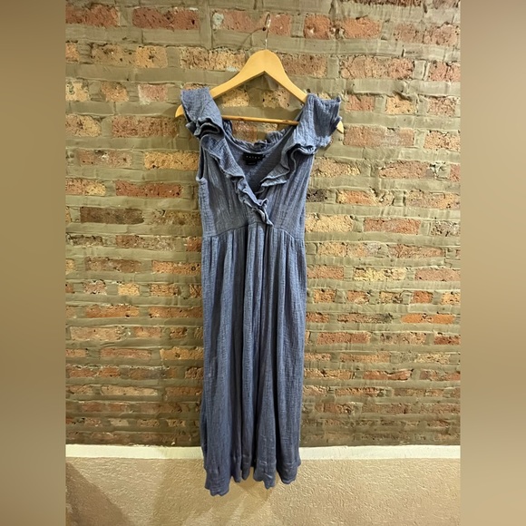 Hatch Blue Ruffle Midi Dress - Picture 9 of 14